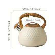 Modern Tasarım Düdüklü Kettle 3l Paslanmaz Çelik Ergonomik Su Isıtıcı Çaydanlık Islıklı 1