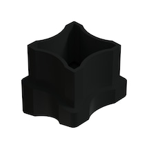 Cateksss 25x25 Mm 16 Dereceli İç Profil Tapası Siyah - 56 Lı Paket