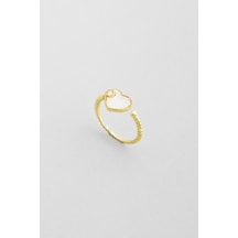 Lumora 18 Ayar Sarı Altın Kaplama Gümüş Yüzük Sarı