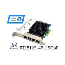 Open Smart 4 Port Realtek RTL8125B 2,5GbE Ethernet Kart - OPS7276