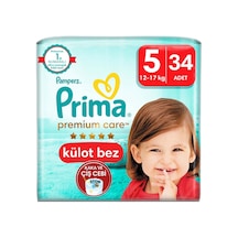 Prima Premium Care Külot Bebek Bezi 5 Numara Junior İkiz Paket 34 Adet