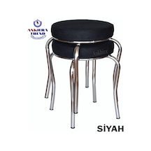 Tabure (Krom Ayaklı) (2 Adet) - Mutfak Balkon Taburesi