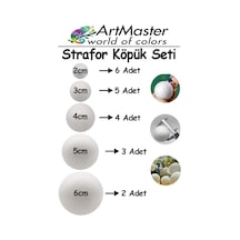 Strafor Köpük Top 20 Adet Güneş Sistemi Maketi İçin Yuvarlak Deney Köpük Toplar Strafor Top Küre Etkinlik Okul