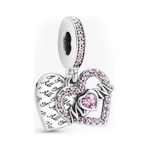 Nur Silver Heart Mom Dangel Gümüş Charm Nur-bl00289