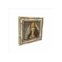 Osmanlı Kadın Çizimi Baskılı Taş Tablo 25x25