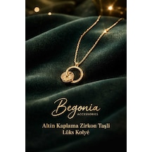 İthal Çelik Altın Kaplama Kolye Zincir Set Figürlü Zirkon Taşlı Paslanmaz Kararmaz Unisex 45cm+5cm Boy - 22 Altın