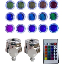 2.5 İnç Kare Angellı Bi-xenon Mercek Beyaz Angel + Rgb Şeytan Göz