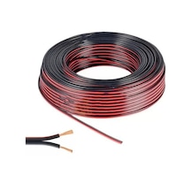 10 Metre Hoparlör Elektrik Ve Ses Kablosu Siyah Kordon 2x0.75