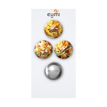 Cookie Run Kingdom Golden Cheese Cookie Immortal 3'lü Metal Rozet Seti 58mm İğneli Buton Çanta Yaka Rozeti Çok Renkli