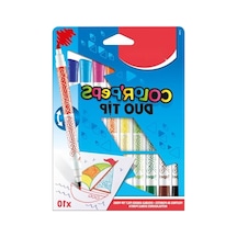 10 Renkli Keçeli Kalem Seti - Color Peps Duo 124-Pembe