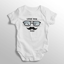 İmaj Tuğbababy Love You Dad Yazılı Baskılı Bebek Zıbını (520689056) Beyaz