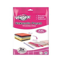 Tr Vindex Vakumlu Giyisi Yastık Yorgan Saklama Torbası Poşeti Hurç - Xx Large - 80x100 Cm. -1 Paket