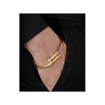 Erkek Çivi Bileklik 316l Çelik 14k Altın Kaplama Pembe 04355066