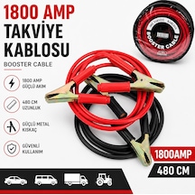 1800 Amper Akü Takviye Kablosu 4.8 Metre - Tır Kamyon Ağır Vasıta Akü Kablosu Çantalı