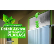 2 Adet Kalorifer Petek Arkası Isı Yalıtım Levhası Radyatör Arkası Isı Koruyucu Plaka Yalıtımı