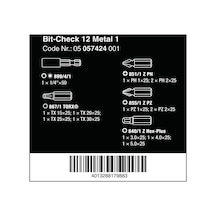 Wera Bit-Check 12 Metal 1 Bits Seti 05057424001