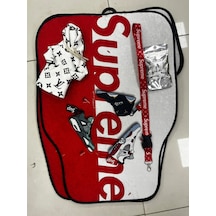 Supreme Dekor Halı Paspas , Lv Beyaz Vites Poları , Supreme Ayna İpi , Ayakkabi Sibop Kapağı