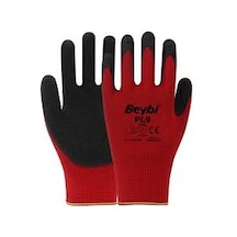 Beybi Pl9 Eldiven Kırmızı-siyah 12'li Paket No : 10