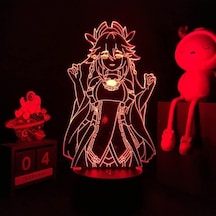 Szypzstore Genshin Etki Oyunu 3d Erkek Için Gece Lambası 16 Renk Kız Odası Dekoru Illusion Led Lamba Usb Oyunu Raiden Shogun Şekil Uygun Çocuk Hayranları Yılbaşı Hediyeleri Hpk4wf Renkli