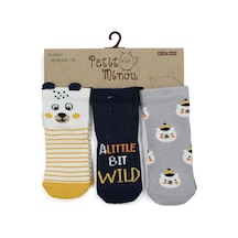 Petit Minou 3'lü 3D Bear Bebek Çorabı 2177