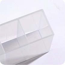 Moveevo Üç Bölmeli Şeffaf Plastik Duvarlı Saklama Kutusu - Delmezsiz Özlü Yapistırmalı - Makyaj, Kalem Ve Küçük Eşyalar İçin Ev/banyo Organizerı Diğer