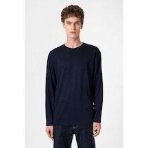 Antioch Relaxed Fit Basic Erkek T-shirt Lacivert