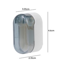 1-5 Adet Diş Fırçası Tutucular Kapaklı Yumruksuz Duvara Monte Diş Fırçası Gray 1pc Gri