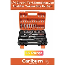 Özel Üretim Titanyum 1/4 Cırcırlı 53 Parça Lokma Tork Kombinasyon Anahtar Takımı Bits Uç Seti