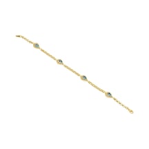 Damla Model Nazar Boncuklu Bileklik  64037525 Sarı Altın