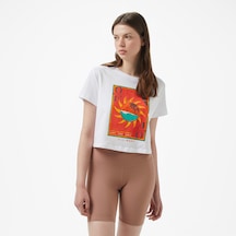 Roxy Atlas Oceanregular Kadın Beyaz Crop T-shirt Erjzt05921 Beyaz