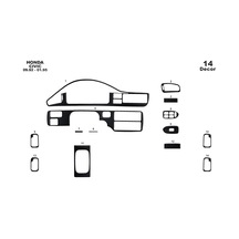 Honda Civic Torpido Kaplama 1992-1995 14 Parça Siyah Karbon