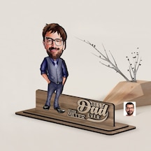Bk Gift Kişiye Özel 3d Kabartma İsimli Baba Karikatürlü Ahşap Biblo-11, Babaya Hediye, Babalar Günü Hediyeleri Kobitmeyen138199 Bk Gift