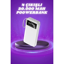 Hubrendy Powerbank Şarj Cihazı 4 Çıkışlı 20.000 Mah Powerbank Taşınabilir Çoklu Giriş Diğer