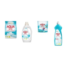 Aquabor Doğal Mineralli 4 Kg Beyaz + Sıvı Beyaz + Tablet + Elde Bulaşık 4 Lü Set 60956849