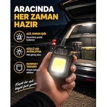 Mey İthalat Süper Parlak 800 Lümen Led Fener Usb Şarjlı, 3 Işık Modlu, Mini Taşınabilir Ve Anahtarlık Tipi Yeni Nesil Çok Renkli