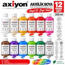 Axiyon Art Akrilik Boya 350 Ml 12 Li Set Su Bazlı Hobi Boyası Genel