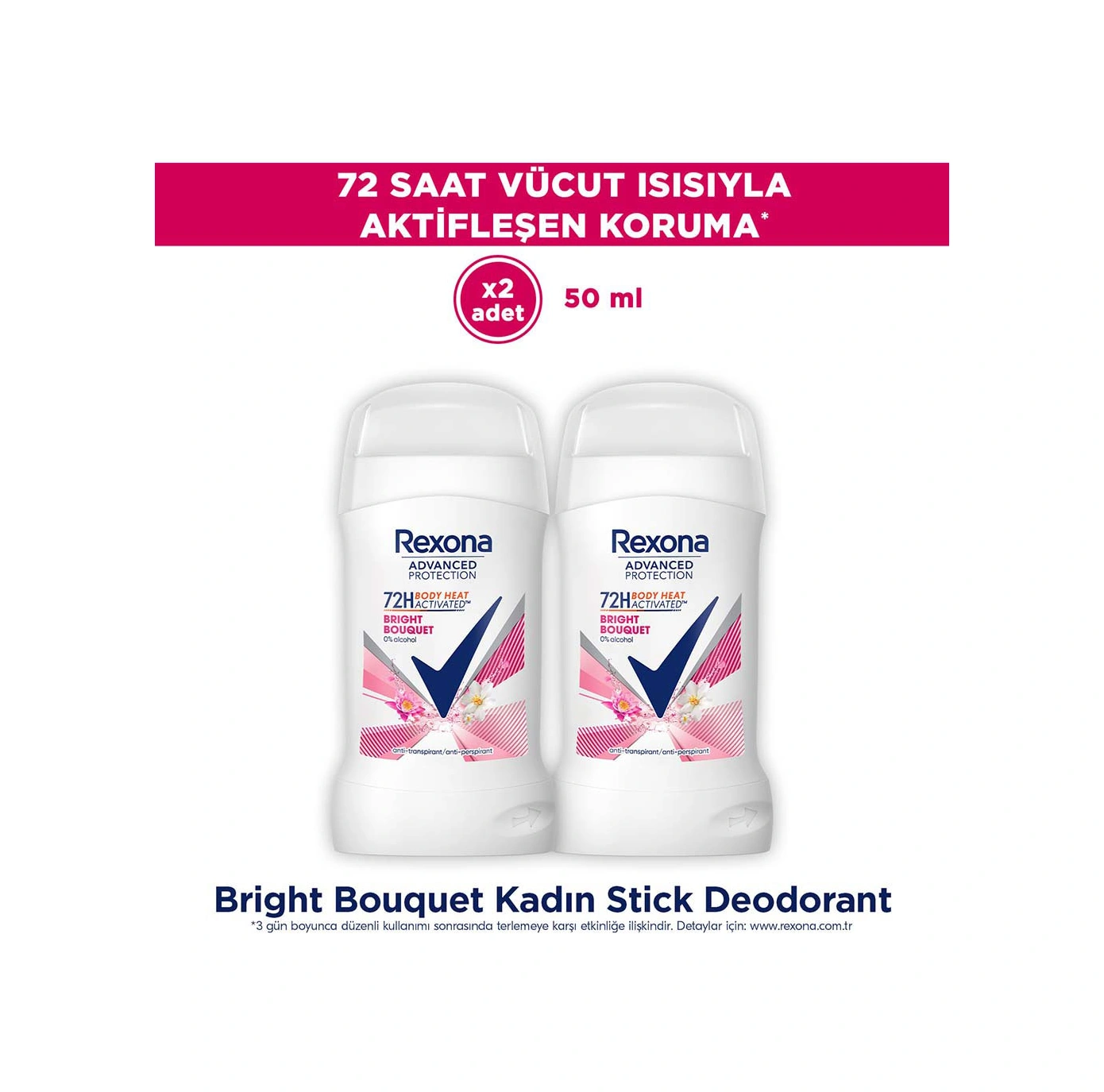 Rexona Kadın Stick Deodorant Bright Bouquet 50 Ml X2