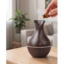 Aromaterapi Difüzör Ahşap Desenli Led Işıklı 130 Ml