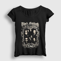 Presmono Kadın Tribute Black Sabbath T-shirt Siyah