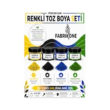 4'lü Set Premium Parafin Soya Wax Toz Mum Boyası Hobi Seti - 5 Cc Sarı, Siyah, Mavi, Yeşil Bkfab4srsmy5g Karışık