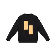 Beord Siyah %100 Pamuk Bisiklet Yaka Sweatshirt Bss1-148