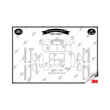 Hyundai Accent Admira 2001-2005 Torpido Konsol Trim Göğüs Maun Kaplama Set 37 Parça Gümüş
