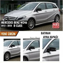 Sts Oto Aksesuar Mercedes Benz W246 2012-2018 Batman Yarasa Ayna Kapağı Piano Black Abs Plastik (01)