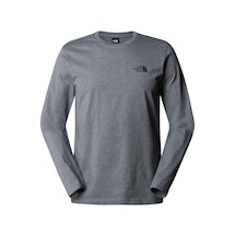 The North Face M L/s Sımple Dome Tee Erkek Tişört Nf0a87qndyy1 Gri