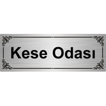 Kese Odası 7x20cm Gümüş Renk Metal Yönlendirme Levhası