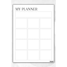 Zamansız Çok Amaçlı Günlük Haftalık Aylık Planlayıcı - A4 Ebat Yapılacaklar - 30 Yaprak - Planner - 2657 Çok Renkli