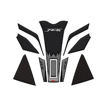 GP Kompozit SYM Jet 14 2017-2023 Uyumlu Tank Pad Seti Gri
