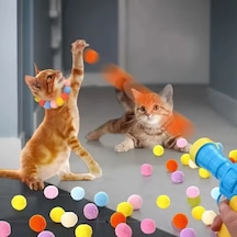 Tineke İnteraktif Kedi Oyun Tabancası 3 Adet Peluş Top