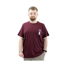 Mode Xl Erkek Büyük Beden T-shirt Pamuklu Baskılı Bisiklet Yaka Tişört Lımıted U24052 Mürdüm Mürdüm