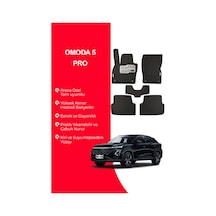 Chery Omoda 5 Pro Uyumlu Hücreli Yüzey Eva Paspas Seti Paspas Takımı Siyah Yüzey